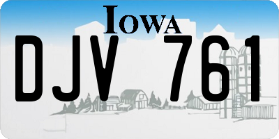 IA license plate DJV761