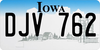 IA license plate DJV762