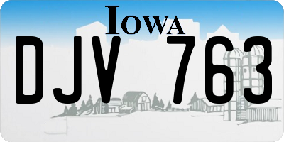 IA license plate DJV763