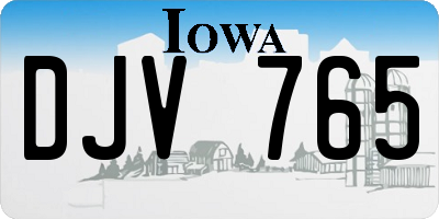 IA license plate DJV765