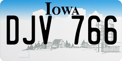 IA license plate DJV766