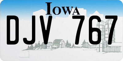 IA license plate DJV767