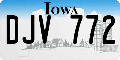 IA license plate DJV772