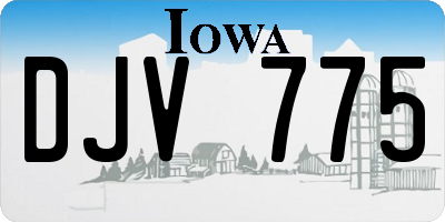 IA license plate DJV775