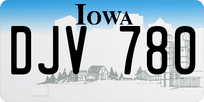 IA license plate DJV780
