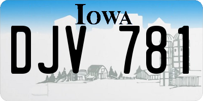 IA license plate DJV781