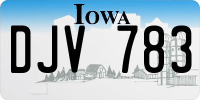 IA license plate DJV783