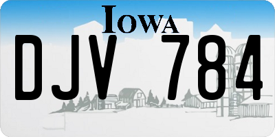 IA license plate DJV784