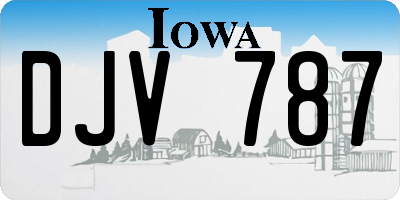 IA license plate DJV787