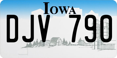 IA license plate DJV790