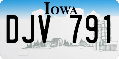 IA license plate DJV791