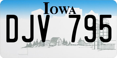 IA license plate DJV795