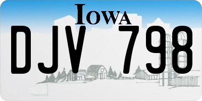 IA license plate DJV798