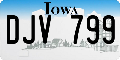 IA license plate DJV799