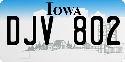 IA license plate DJV802