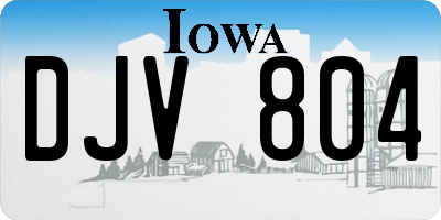 IA license plate DJV804