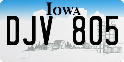 IA license plate DJV805