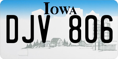 IA license plate DJV806