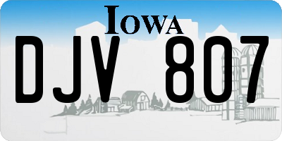IA license plate DJV807