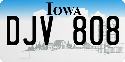 IA license plate DJV808