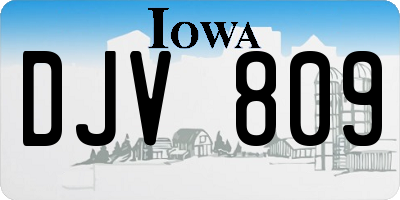 IA license plate DJV809