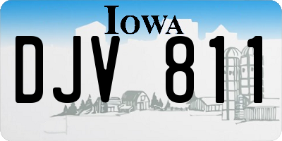 IA license plate DJV811