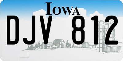 IA license plate DJV812