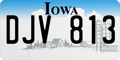 IA license plate DJV813