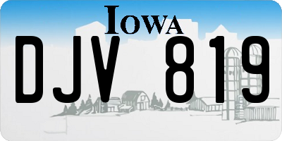 IA license plate DJV819
