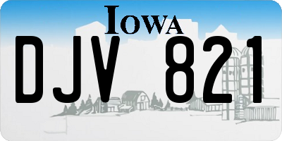 IA license plate DJV821