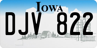 IA license plate DJV822