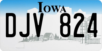 IA license plate DJV824