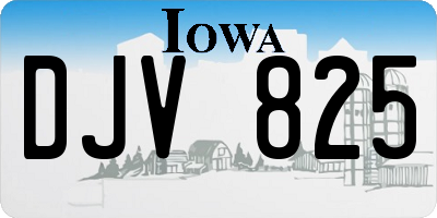 IA license plate DJV825