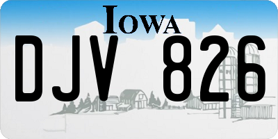 IA license plate DJV826