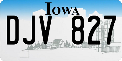 IA license plate DJV827