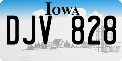 IA license plate DJV828