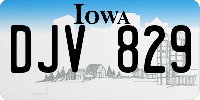 IA license plate DJV829