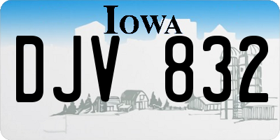 IA license plate DJV832