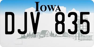 IA license plate DJV835