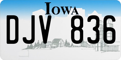 IA license plate DJV836
