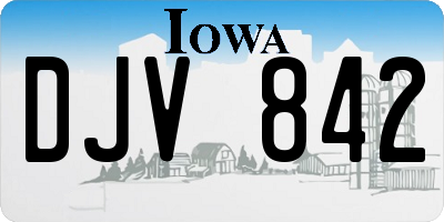 IA license plate DJV842