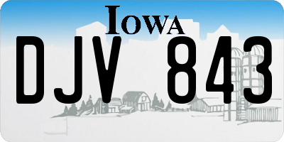 IA license plate DJV843