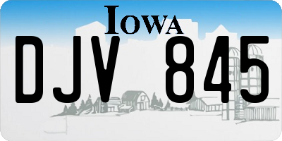 IA license plate DJV845