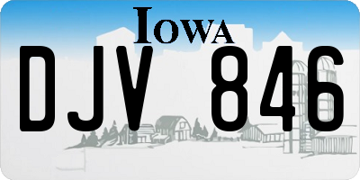 IA license plate DJV846