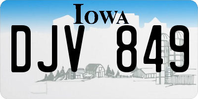 IA license plate DJV849