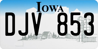 IA license plate DJV853