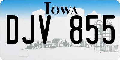 IA license plate DJV855