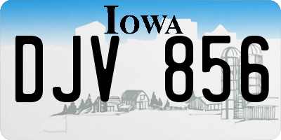 IA license plate DJV856