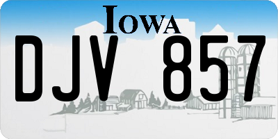IA license plate DJV857