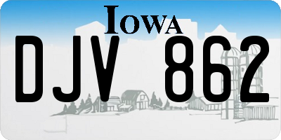 IA license plate DJV862